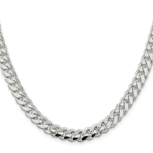 Sterling Silver 7.8mm Polished Domed Curb ChainQDB220