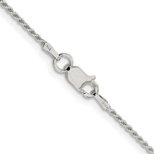 Sterling Silver 1.2mm Diamond-cut Rope ChainQDC015