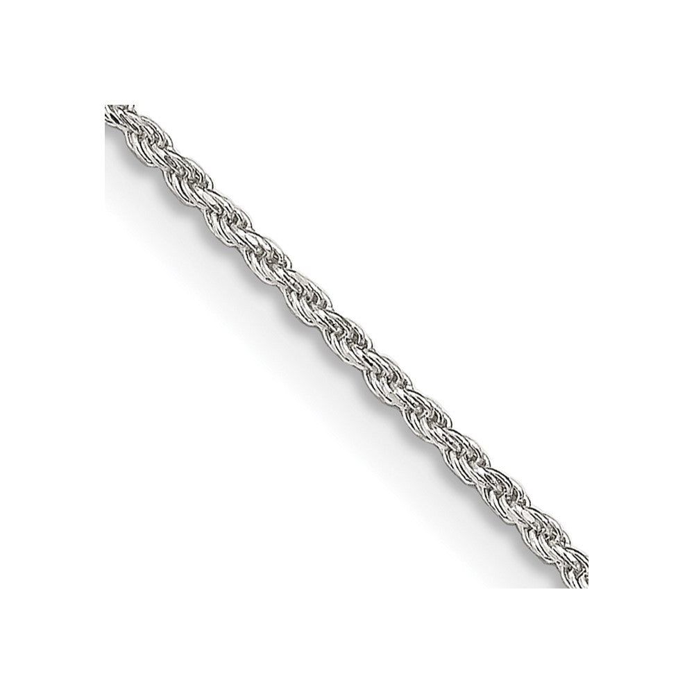 Sterling Silver 1.2mm Diamond-cut Rope Chain w/2in ext.QDC015