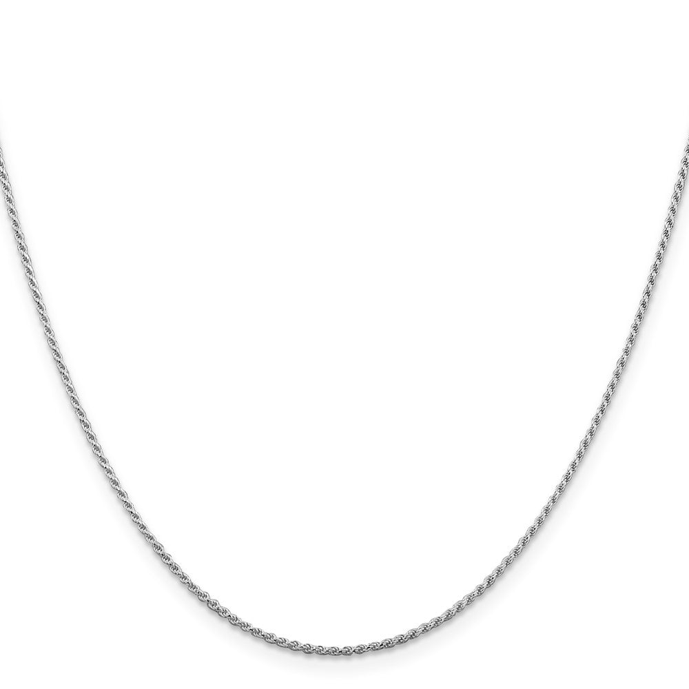Sterling Silver Rhodium-plated 1.1mm Diamond-cut Rope ChainQDC015R