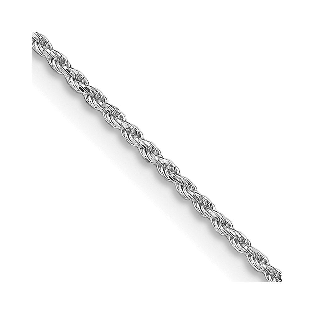 Sterling Silver Rhodium-plated 1.1mm Diamond-cut Rope ChainQDC015R