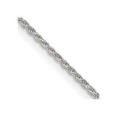 Sterling Silver 1.2mm Diamond-cut Rope Chain w/2in ext.QDC015