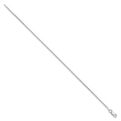 Sterling Silver 1.5mm Diamond-cut Rope Chain Anklet QDC020-8