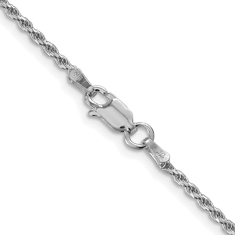 Sterling Silver Rhodium-plated 1.7mm Diamond-cut Rope ChainQDC025R