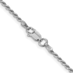 Sterling Silver Rhodium-plated 1.7mm Diamond-cut Rope ChainQDC025R