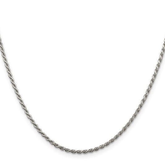 Sterling Silver 1.85mm Diamond-cut Rope ChainQDC030