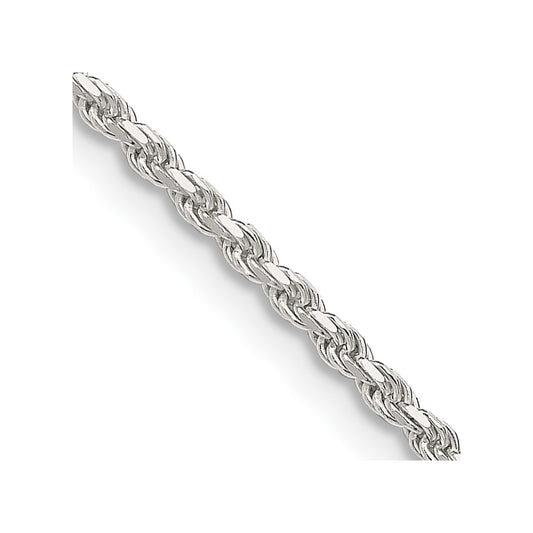 Sterling Silver 1.85mm Diamond-cut Rope ChainQDC030
