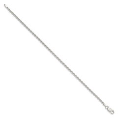Sterling Silver 2.25mm Diamond-cut Rope Chain QDC050-8