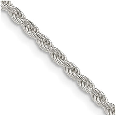Sterling Silver 2.25mm Diamond-cut Rope ChainQDC050