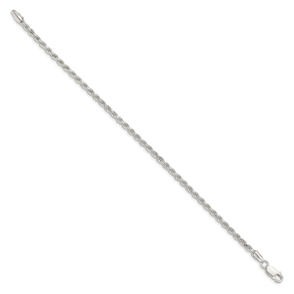 Sterling Silver 2.75mm Diamond-cut Rope Chain QDC060-8