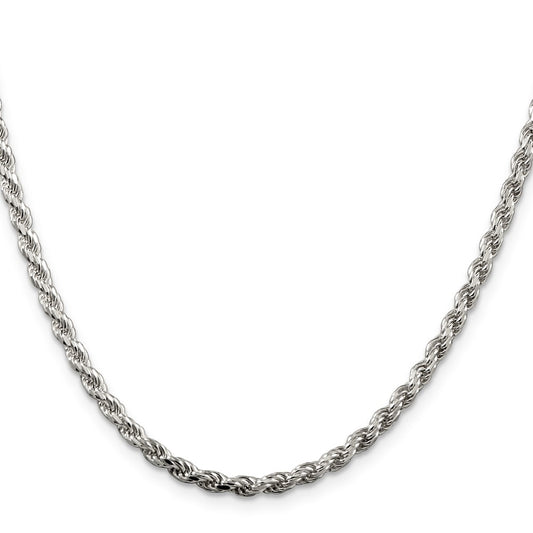Sterling Silver 3.2mm Diamond-cut Rope ChainQDC070