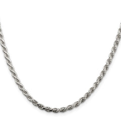 Sterling Silver 3.2mm Diamond-cut Rope ChainQDC070