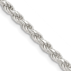 Sterling Silver 3.2mm Diamond-cut Rope ChainQDC070