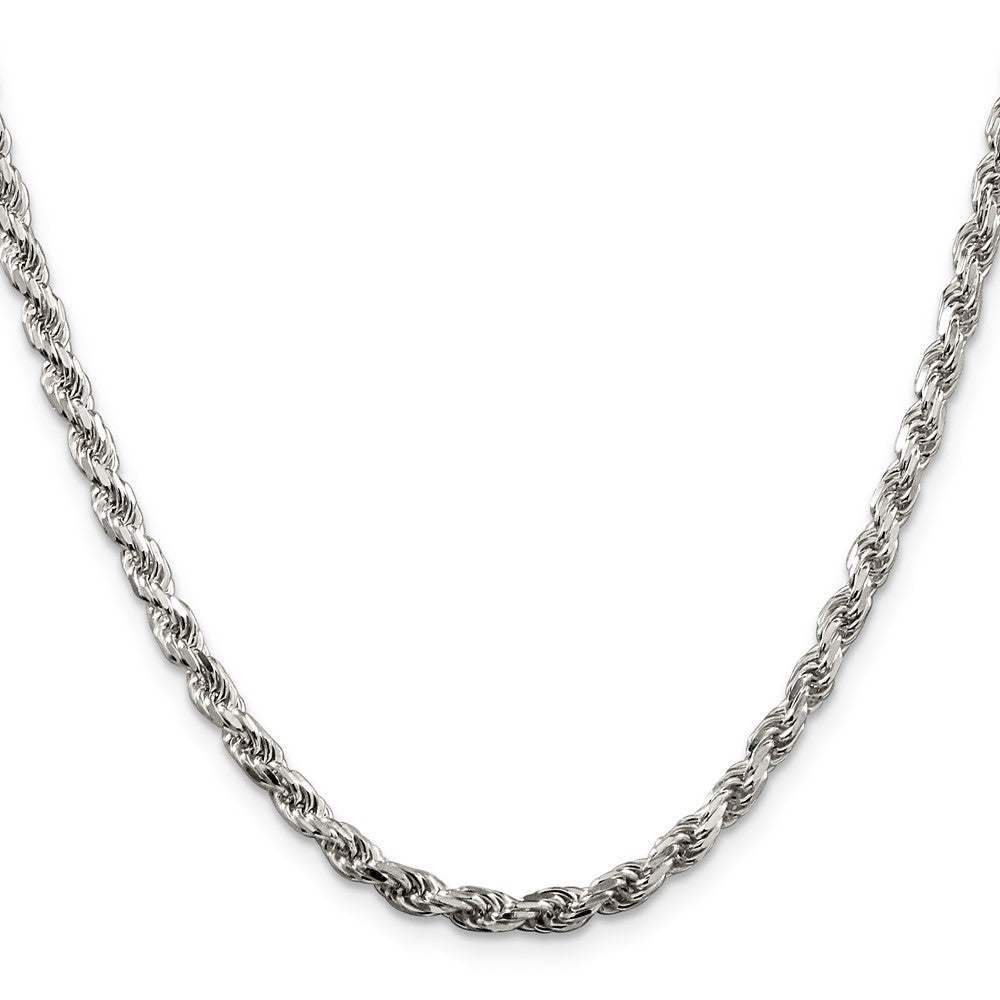 Sterling Silver 3.75mm Diamond-cut Rope ChainQDC080