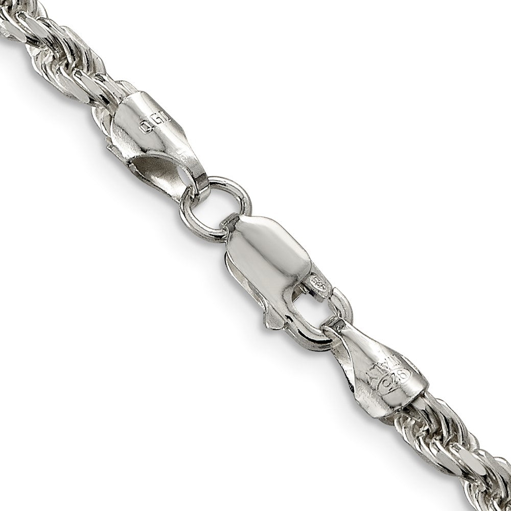 Sterling Silver 3.75mm Diamond-cut Rope ChainQDC080