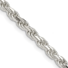 Sterling Silver 3.75mm Diamond-cut Rope ChainQDC080
