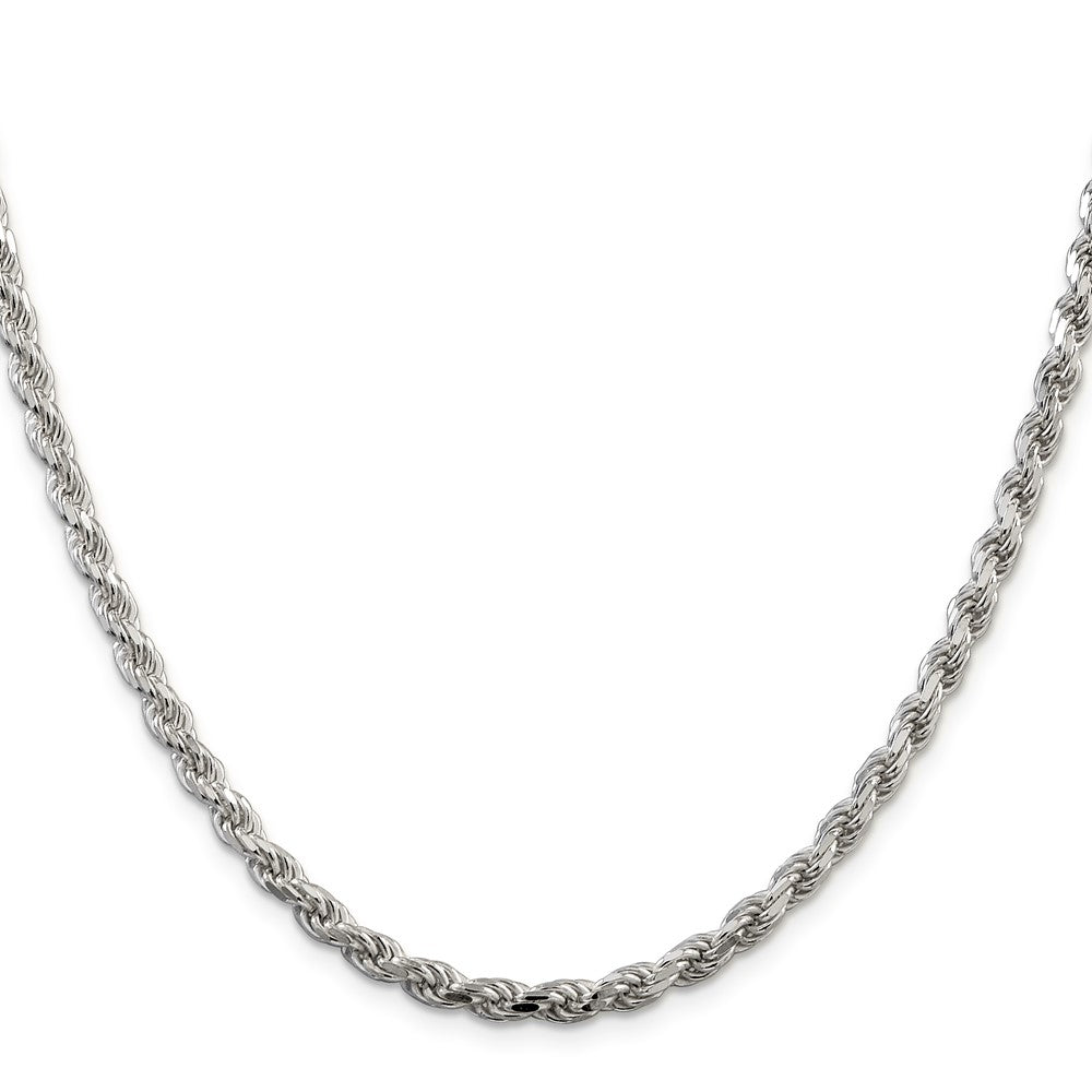 Sterling Silver 4.25mm Diamond-cut Rope ChainQDC090