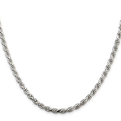 Sterling Silver 4.25mm Diamond-cut Rope ChainQDC090