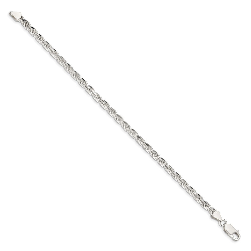 Sterling Silver 4.25mm Diamond-cut Rope Chain QDC090-8