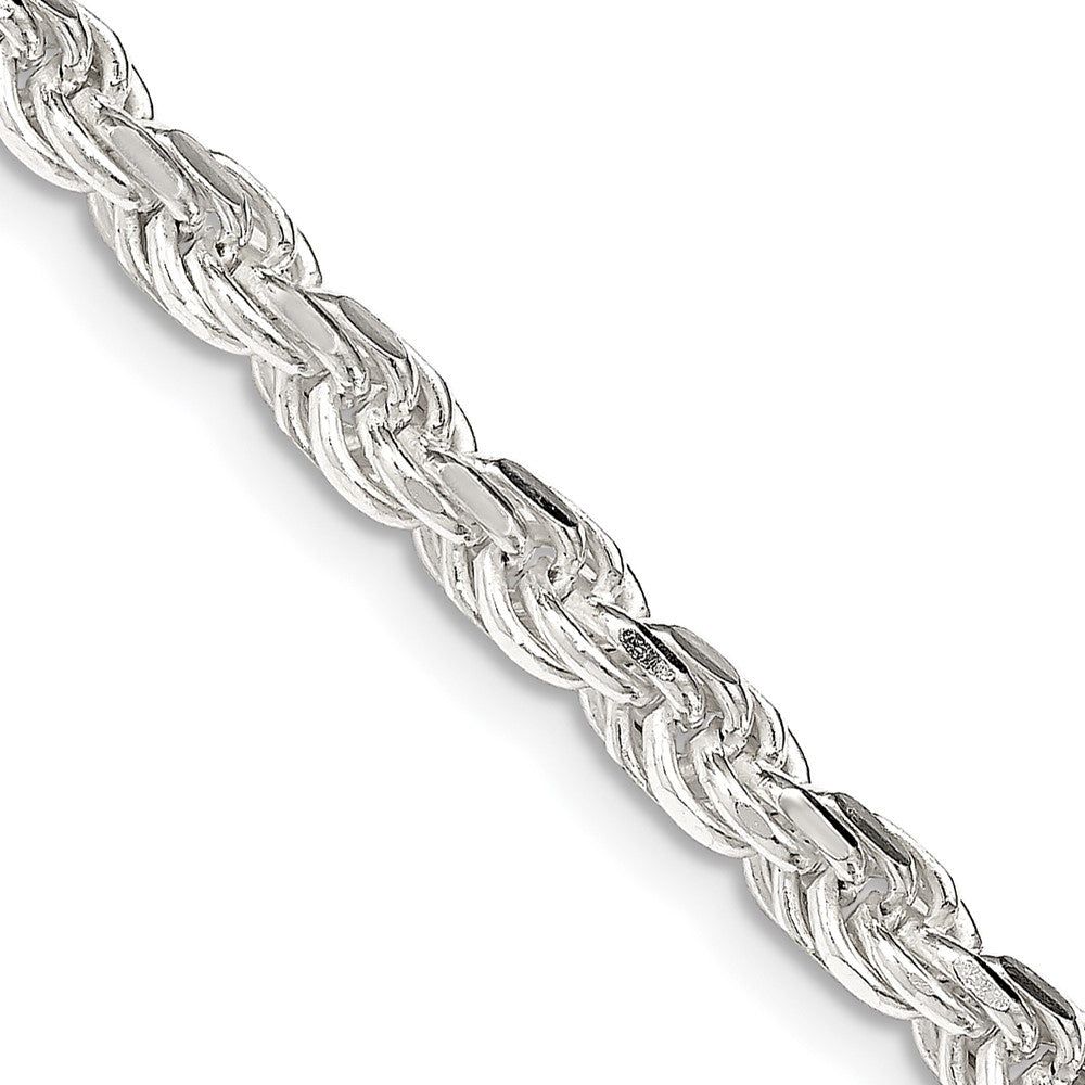 Sterling Silver 4.25mm Diamond-cut Rope ChainQDC090
