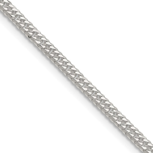 Sterling Silver Polished 3.0mm Double Diamond-cut Curb ChainQDD060