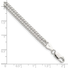 Sterling Silver Polished 4.8mm Double Diamond-cut Curb Chain QDD100-8