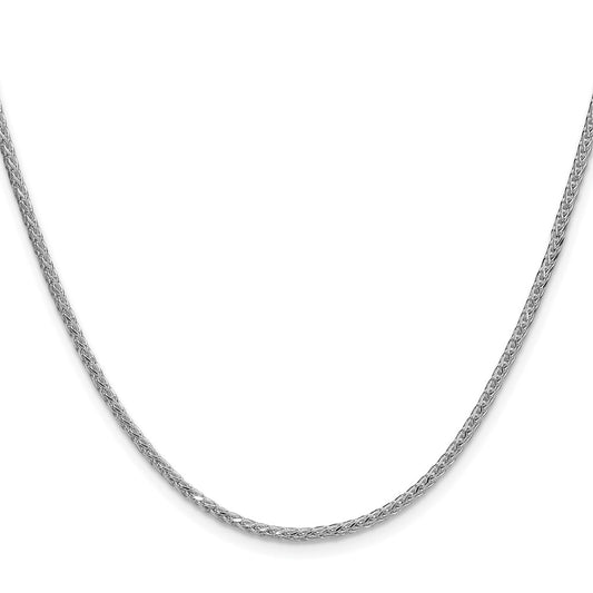 Sterling Silver Rhodium-plated 2.0mm 8 Sided D/C Double Spiga ChainQDDS045R