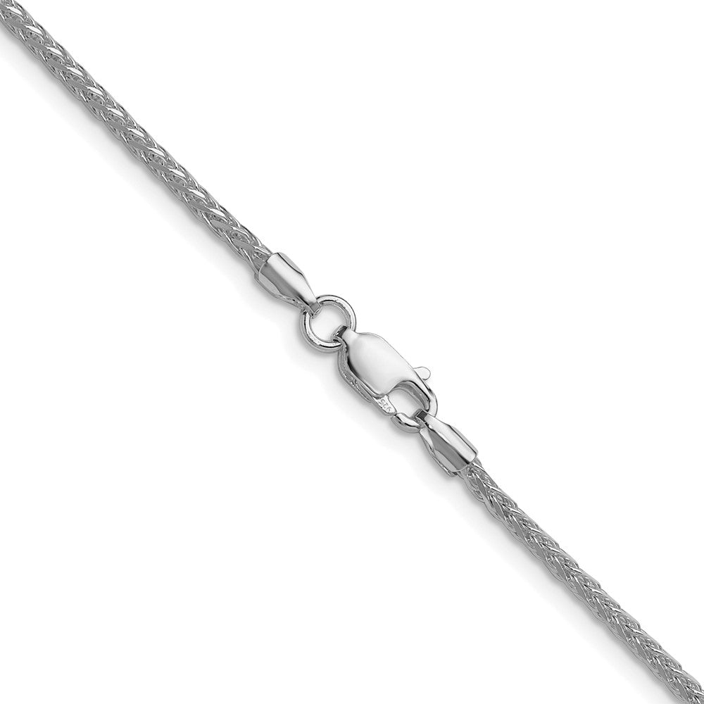 Sterling Silver Rhodium-plated 2.0mm 8 Sided D/C Double Spiga ChainQDDS045R