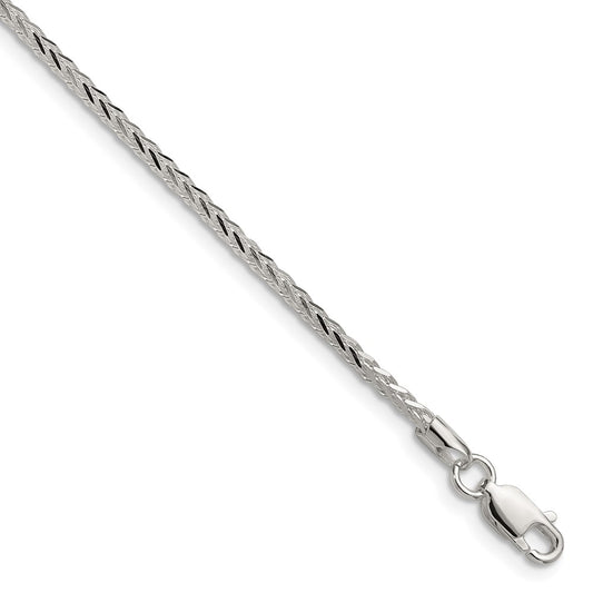 Sterling Silver 2.0mm 8 Sided D/C Double Spiga ChainQDDS045