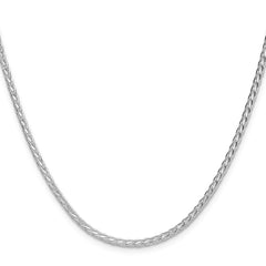 Sterling Silver 2.5mm 8 Sided D/C Double Spiga ChainQDDS060