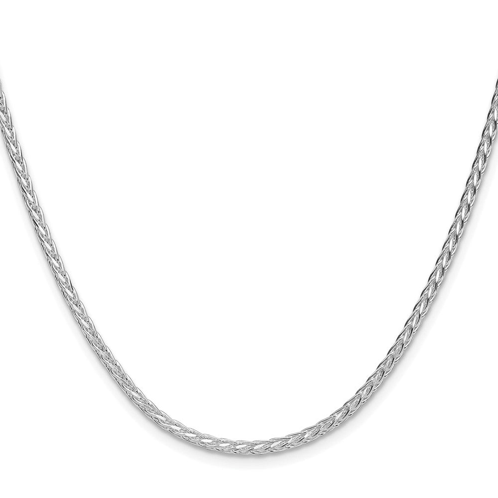 Sterling Silver Rhodium-plated 2.5mm 8 Sided D/C Double Spiga ChainQDDS060R