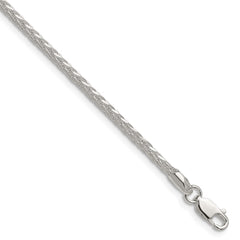 Sterling Silver 2.5mm 8 Sided D/C Double Spiga ChainQDDS060