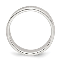 Sterling Silver 6mm Flat with Rope Edge Size 11 Band