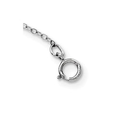 Diamond Fascination Diamond Mystique Sterling Silver Platinum-plated Diamond and Sapphire Cross 18 Inch Necklace QDF129