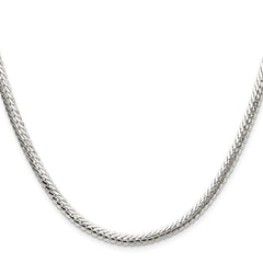 Sterling Silver Polished 4.1mm Double Oval Flat ChainQDOF080