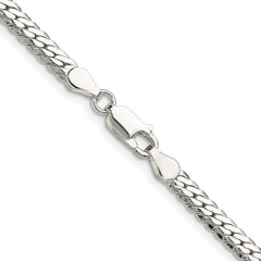 Sterling Silver Polished 4.1mm Double Oval Flat ChainQDOF080