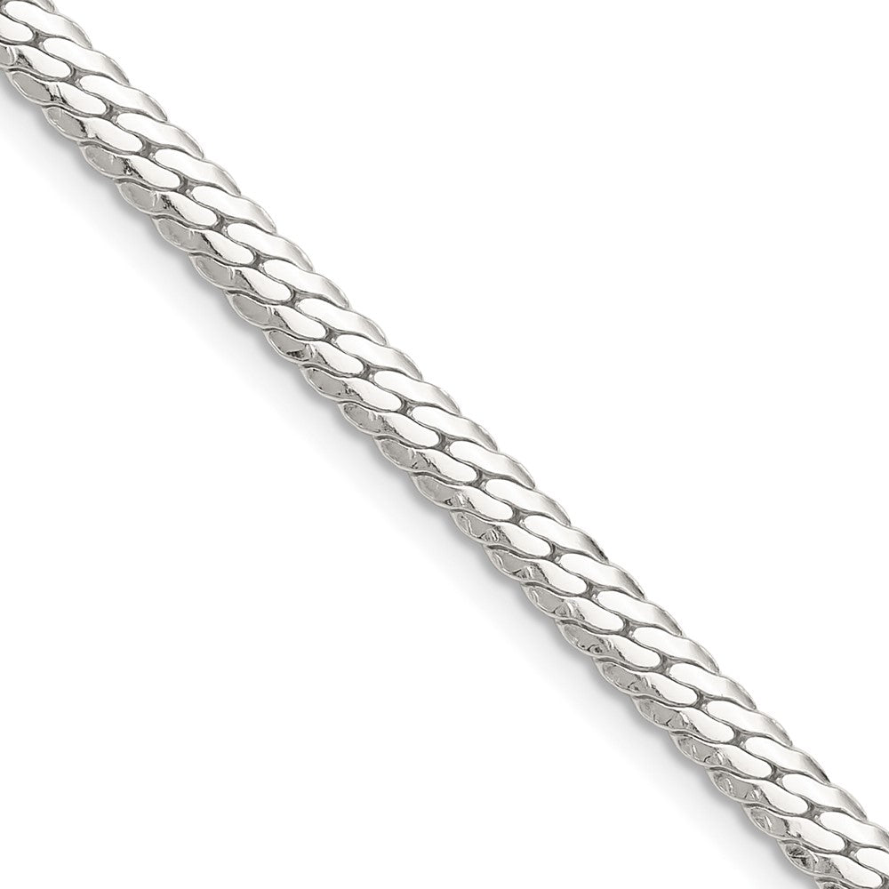 Sterling Silver Polished 4.1mm Double Oval Flat ChainQDOF080