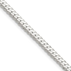 Sterling Silver Polished 4.1mm Double Oval Flat ChainQDOF080