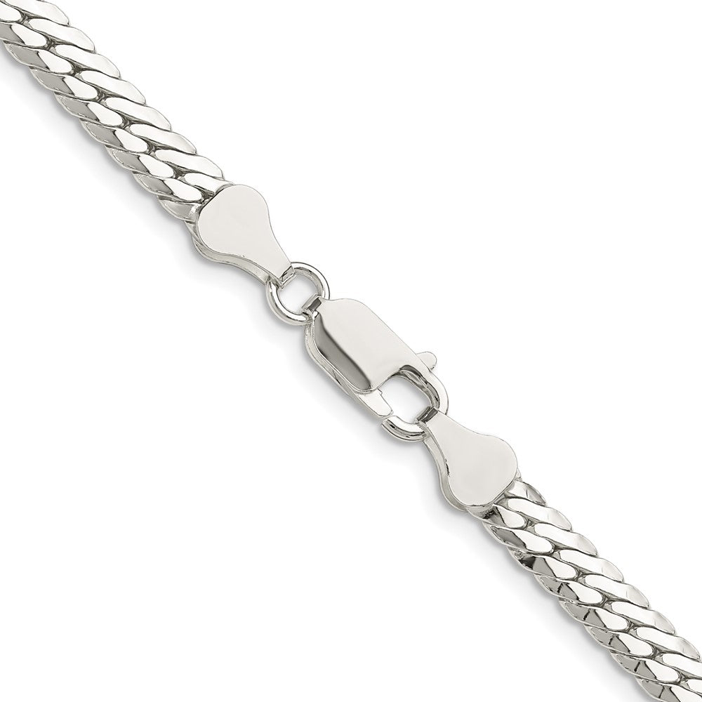 Sterling Silver Polished 5.1mm Double Oval Flat ChainQDOF100