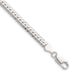 Sterling Silver Polished 5.1mm Double Oval Flat Chain QDOF100-8