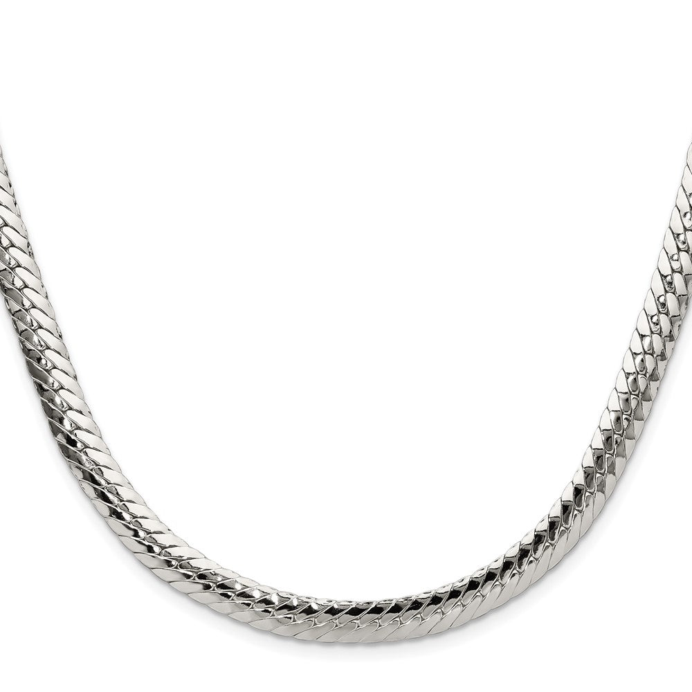 Sterling Silver Polished 6.25mm Double Oval Flat ChainQDOF120