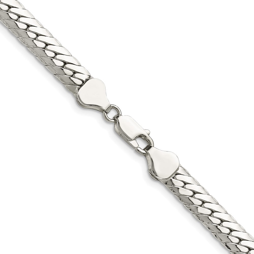 Sterling Silver Polished 6.25mm Double Oval Flat ChainQDOF120