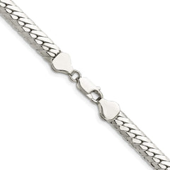 Sterling Silver Polished 6.25mm Double Oval Flat ChainQDOF120