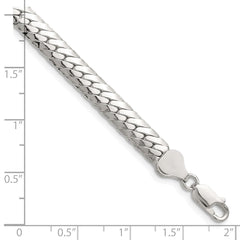 Sterling Silver Polished 6.25mm Double Oval Flat Chain QDOF120-8