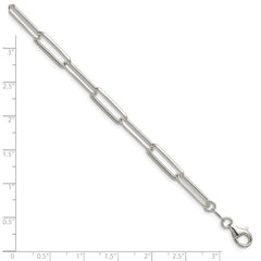 Sterling Silver 5.5mm D/C Paperclip Chain QDPC150-8