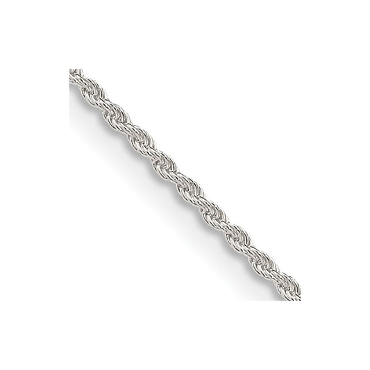 Sterling Silver 1.3mm Solid Rope ChainQDR025