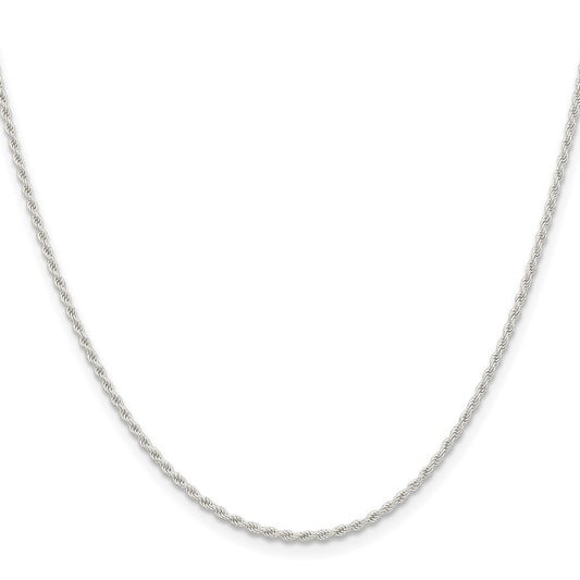 Sterling Silver 1.5mm Solid Rope ChainQDR030
