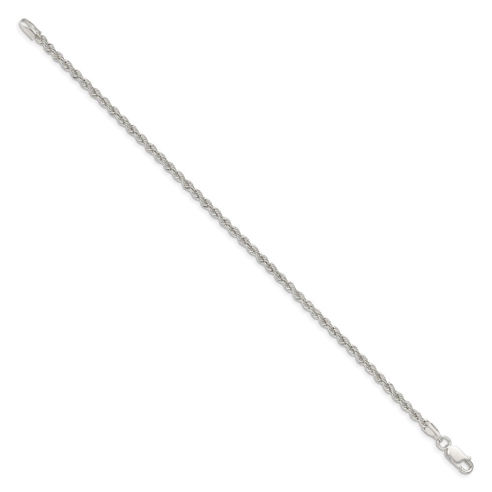 Sterling Silver 2.5mm Solid Rope Chain QDR050-8