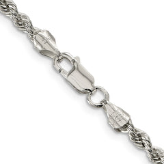 Sterling Silver 3mm Solid Rope ChainQDR060