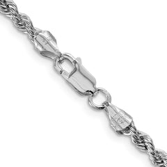 Sterling Silver Rhodium-plated 3mm Solid Rope ChainQDR060R
